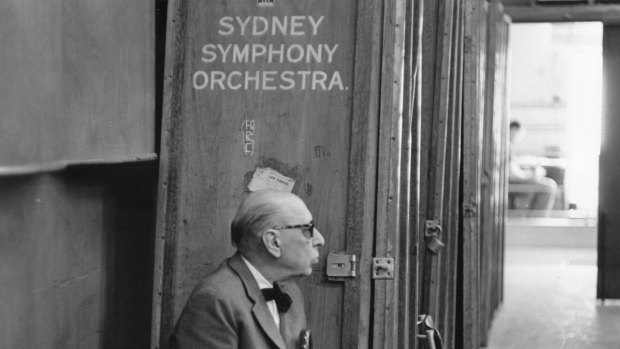 Igor Stravinsky on his 1961 visit to Australia.