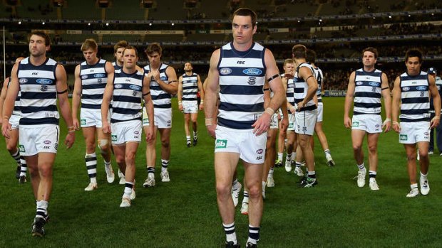 'I thought Gazza could have fronted the boys ... and said goodbye' said former Geelong champion Matthew Scarlett.