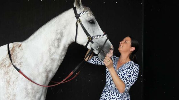 Taking the reins: Jacqueline Stewart with Aussie at Randwick racecourse. She is to become Keeper of the 135-year-old Australian Stud Book.