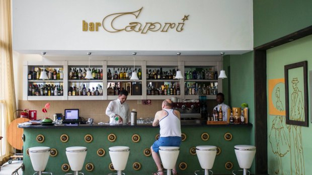 The lobby bar of the Hotel Capri in Havana, Cuba. New details about a string of mysterious 'health attacks' on US diplomats in Cuba indicate the incidents were narrowly confined within specific rooms.