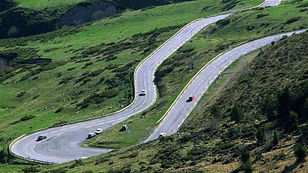 Dressed to impress ... the winding roads of Andorra.