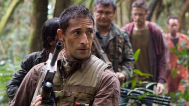 Skinny but strong ... Adrien Brody in Predators.