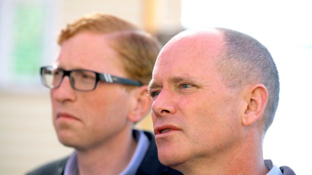 LNP candidate for Stafford Bob Andersen with Queensland Premier Campbell Newman.