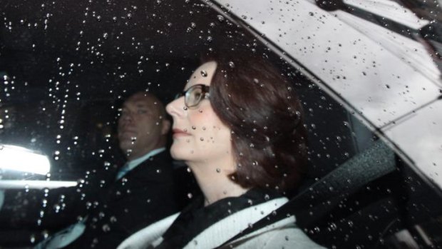 Former prime minister Julia Gillard pictured arriving to give evidence to the royal commission last month.