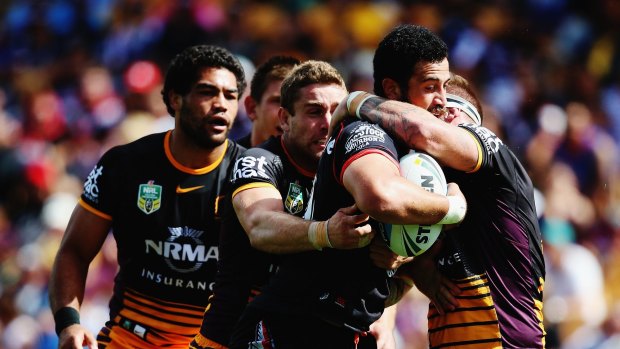 Fierce battles: The Warriors and Broncos traditionally have hard-fought clashes.