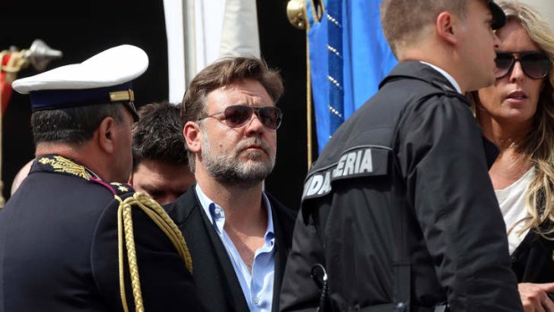 Actor Russell Crowe attends Pope Francis' weekly audience in St. Peter's Square.