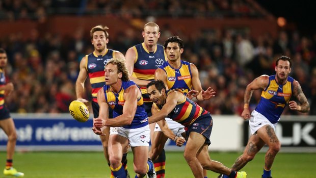 Priddis leads the competition for average tackles and handballs per game.
