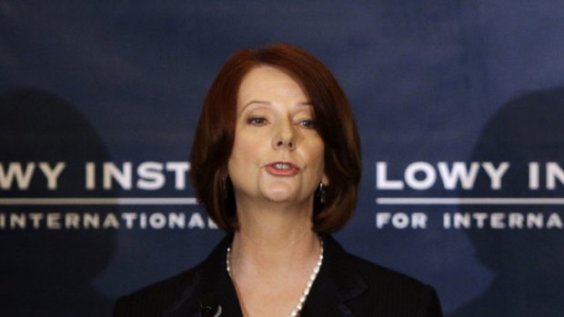 Standing firm ... Julia Gillard.