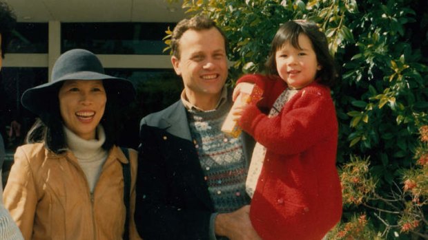 Family bond: Sarah Dingle and her parents Siew and Gilbert.