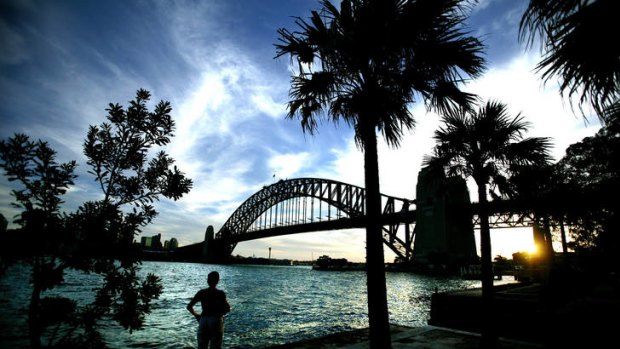 The iconic Sydney Harbour Bridge.