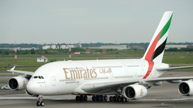 An Emirates Airbus A380 was forced to land at Perth Airport today after a passenger fell ill on board.