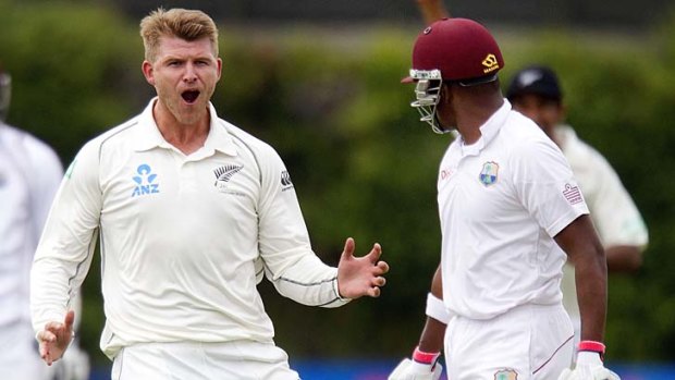 Corey Anderson is overjoyed after removing Darren Bravo.