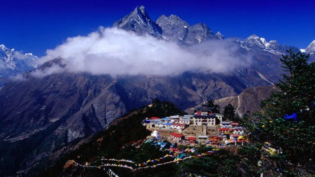 Monastery and Khumbila Peak.