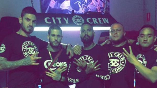 Mitchell (second from left) was a member of City Crew. 