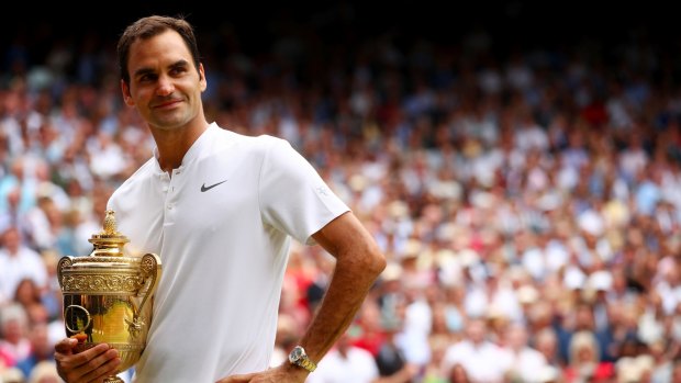 Roger Federer won his eighth Wimbledon crown without dropping a set.