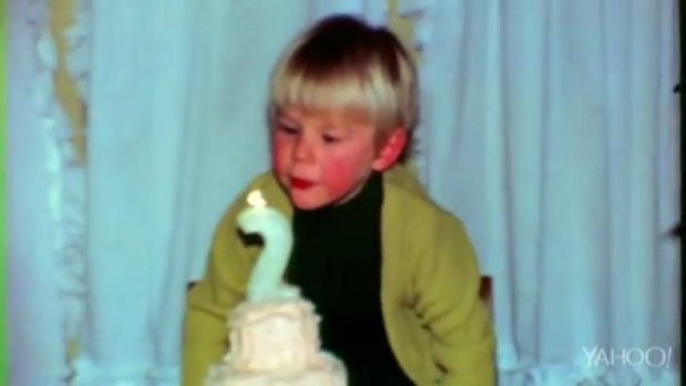 Still from the Universal documentary Kurt Cobain: Montage of Heck. Shows the young Cobain from a home movie.