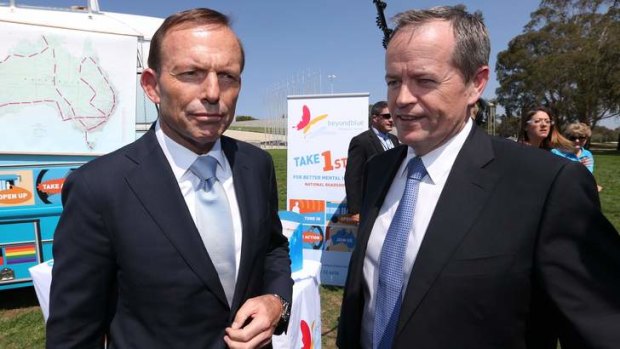 Tony Abbott and Bill Shorten. Nielsen has decided to end its national political polling after 40 years.