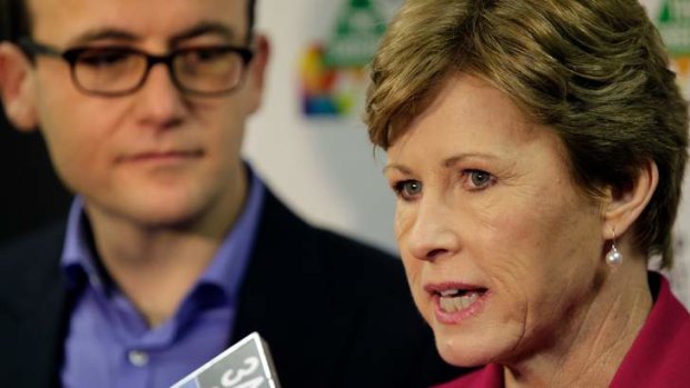 Australian Greens leader Senator Christine Milne and deputy leader Adam Bandt.