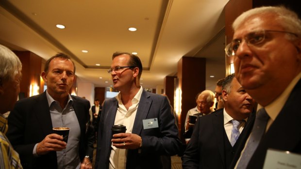 Tony Abbott attending the NSW Liberal Party council meeting, Four Seasons Hotel 22nd October 2016. 