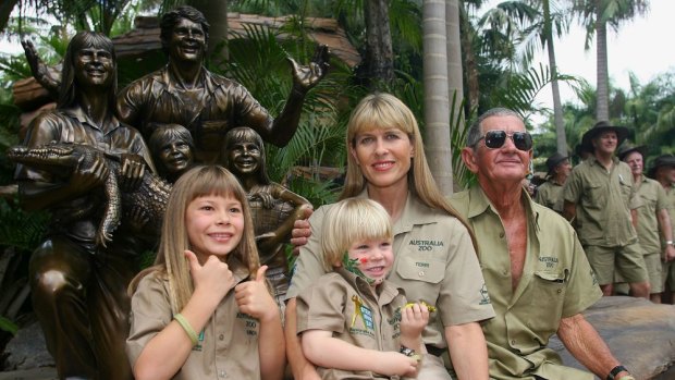 Happier times: Bindi, brother Robert, Terri and Bob Irwin in 2007.