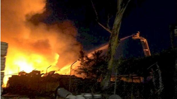 Toxic: The fire at a Chipping Norton warehouse.