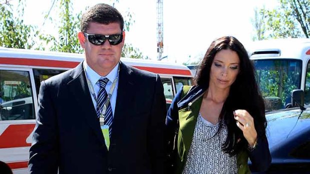 Erica Baxter with  estranged husband James Packer, from whom she received a substantial settlement.