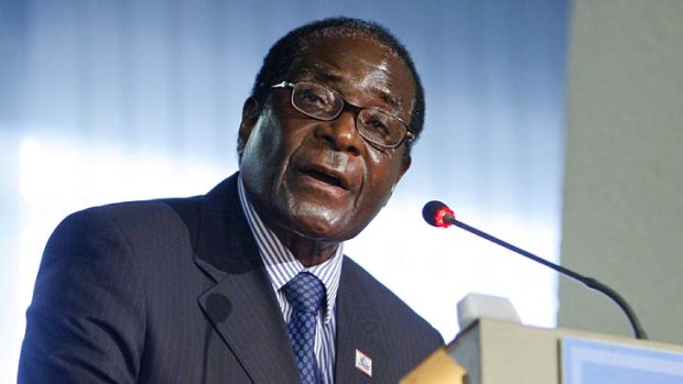 On an EU blacklist ... Zimbabwe's President Robert Mugabe.