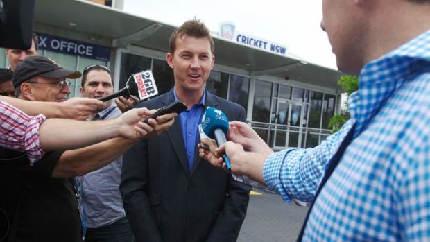Cleared ... Brett Lee exits Cricket NSW after having charges dropped of putting the game in disrepute.