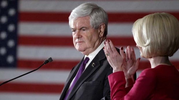 Newt Gingrich ... urged party to get behind Mitt Romney.