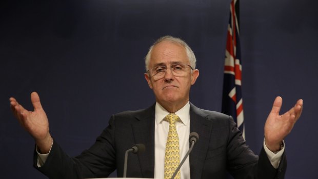 Prime Minister Malcolm Turnbull fronts the media the day after the election. 