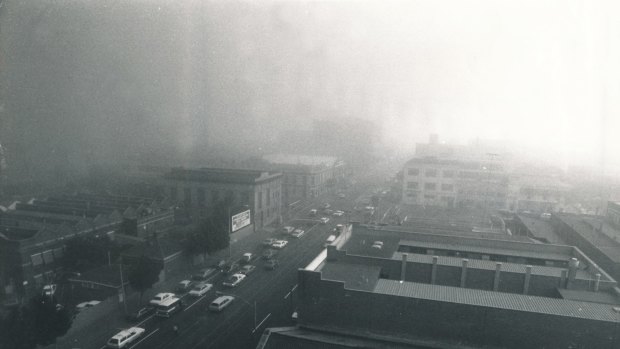 Lonsdale St, Melbourne, seconds after this picture was taken visibility dropped to zero.