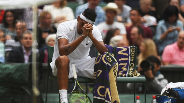 Nick Kyrgios was thrashed by Andy Murray, and was criticised for seeming to lose interest. 