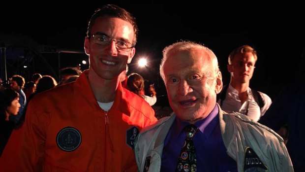 Tim Gibson with Buzz Aldrin, the second man on the moon.