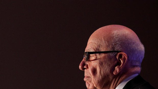 One of the many faces of media mogul Rupert Murdoch.