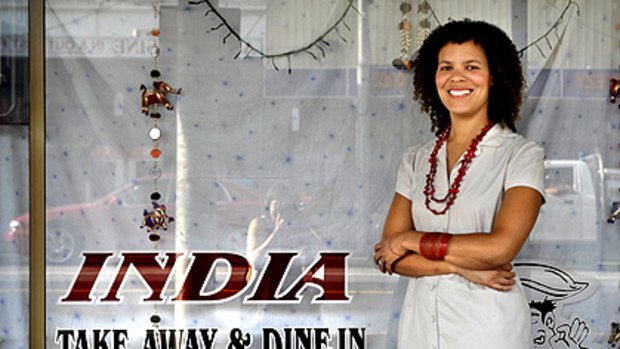 ''Vindaloo Against Violence'' organiser Mia Northrop outside her local Indian restaurant.