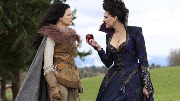 Ginnifer Goodwin and Lana Parrilla in <em>Once Upon a Time</em>.