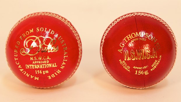 Spot the difference.... Duke and Kookaburra cricket balls.