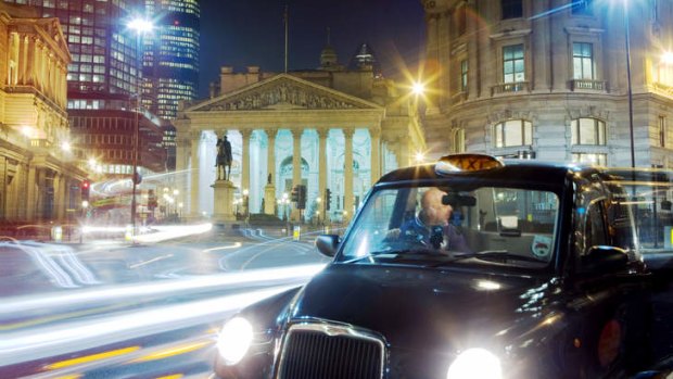 A London black cab.