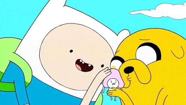 <i>Adventure Time's</i> Finn and Jake with the Cute King.