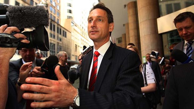 Grilled over car ... Eric Roozendaal outside ICAC on Tuesday.