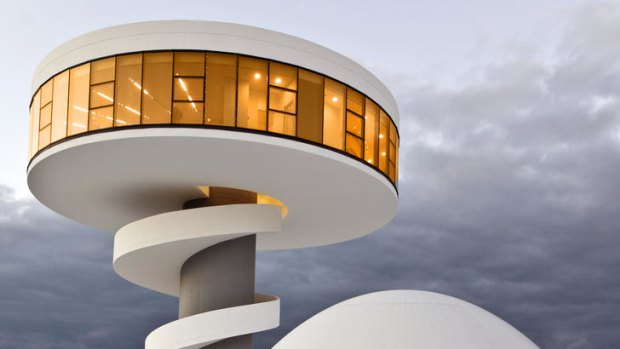 The Niemeyer centre, designed by 103-year-old Brazilian architect Oscar Niemeyer, in the Spanish city of Aviles.