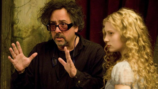 Director Tim Burton, pictured on the set of Alice in Wonderland, was brought in to stage the party for the Obamas.