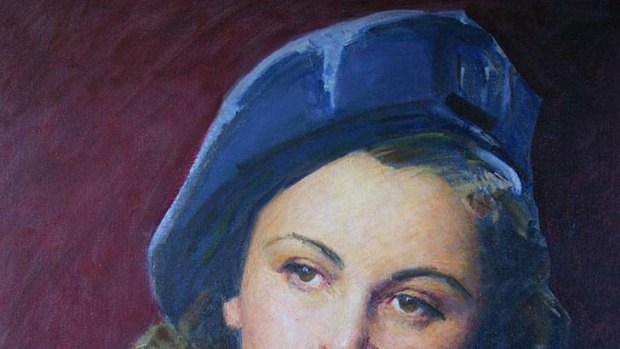 A portrait of Nancy Wake, painted by Robert Hannaford.
