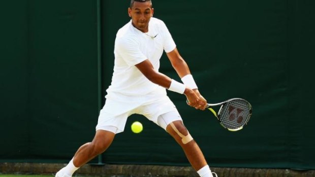 Rising star: Nick Kyrgios doesn't know when he's beaten.