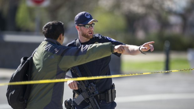 The shooting spree began when the alleged gunman ambushed a police officer.