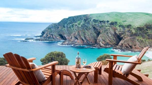 Hop, skip and a jump ... Kangaroo Beach Lodges offers accommodation overlooking the beach.