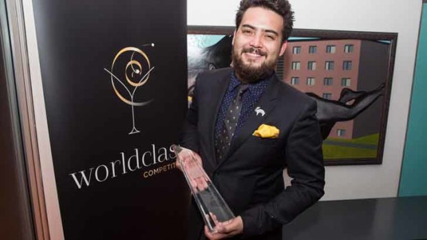 To the winner the spoils: Sydney cocktail bartender Charlie Ainsbury triumphed in the World Class national final.