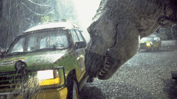 A scene from Spielberg's original <i>Jurassic Park</i> (1993).