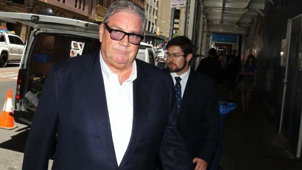 Greg Jones leaves ICAC after giving evidence on Thursday.
