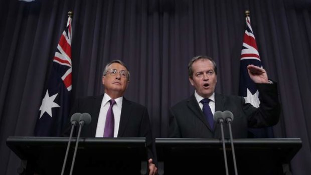 Super changes: Wayne Swan and Bill Shorten.